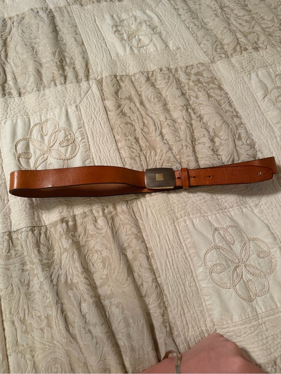Eleventy Other - Eleventy Brown Leather Belt with Antique Silver Buckle